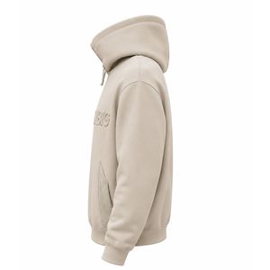 Sweat-shirt à capuche surdimensionné personnalisé pour homme, logo en relief, molleton de coton premium, streetwear décontracté, haute qualité, OEM ODM - Product Image 4