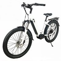Vélo de montagne électrique avec moteur central BAFANG, pneus de 26*3 pouces, batterie 48V20AH, freins à disque hydrauliques doubles, cadre en alliage de lithium
