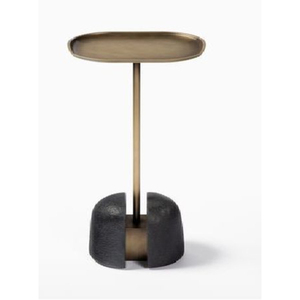 Brass Round Coffee <b>Table</b> with Antique Finish Handmade Metal Base Transitional Living Room Furniture Handmade <b>Side</b> <b>Tables</b> - Product Image 5