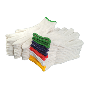 Guantes de seguridad de algodón de hilo reciclado Blanco crudo Antideslizante Mantenimiento de limpieza DIY para trabajo de almacén - Product Image 6