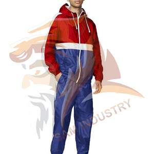 Wholesale Manufacturer Custom logo Zipper up <b>Nylon</b> Jacket and <b>Jogger</b> 2 Piece Set 100 % <b>Nylon</b> Windbreaker Tracksuits For Men - Product Image 4