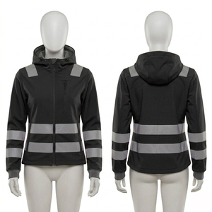Sudadera de Alta Visibilidad con Cinta Reflectante, Ropa de Seguridad Amarilla con Rayas Plateadas, ANSI Clase 3, Ropa de Trabajo - Product Image 2