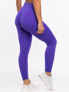 Leggings de yoga taille haute pour femmes, personnalisables avec logo, vente en gros, avec coutures, extensibles, respirants, unis, pour la gym et le fitness - Product Image 3
