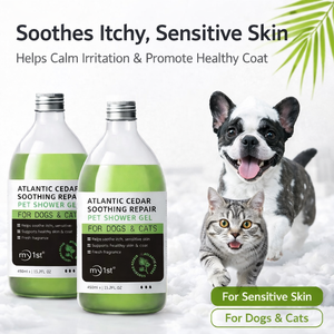 Best Selling Itch Relief Organic Wholesale Private Label Dog/Cat Shampoo Sensitive Skin Soothing Repair Shower Gel 500mL Plastic - Product Image 3