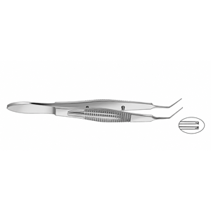 Pinzas para Córnea Hoffer-McPherson Extra Delicadas de 11 mm, Instrumento para Manipulación de Tejido Corneal - Product Image 2