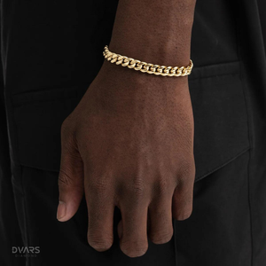 Bracelet chaîne cubaine Moissanite pour homme en argent 925, passe le test du diamant, entièrement serti de pierres - Product Image 1