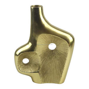 Decoración de alta calidad, flor de aluminio con acabado de níquel personalizado, mesa de cena moderna hecha a mano de Azora Industries - Product Image 1