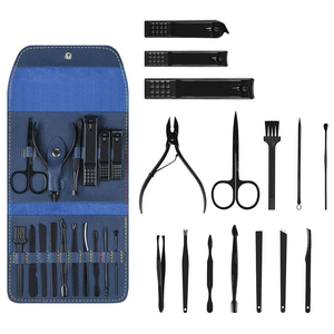 Professional 16-Piece Alloy Steel Pedicure/Manicure Kit Durable Portable Design Luxurious PU Leather Pouch 7-in-1 Nail Clipper - Product Image 1