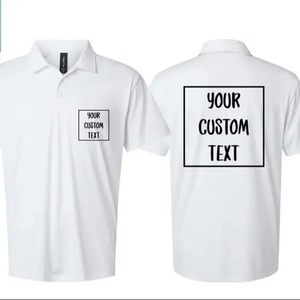 Men's Short Sleeve <b>Polo</b> <b>Shirt</b> Custom Text Printed Breathable Knitted Casual Style Front Logo - Product Image 2