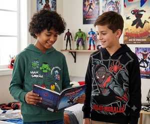 Sweat-shirt à capuche en polaire pour enfants Spider-Man, imprimé, décontracté, pour l'hiver, vêtements de jogging, OEM personnalisé - Product Image 2