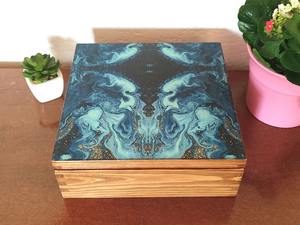 Boîte de présentation en bois imprimée avec fenêtre en verre, boîte à bijoux, boîte de rangement pour collection de montres, boîte de vente en gros - Product Image 2