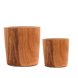 Maceta Moderna de Madera, Maceta de Madera Maciza, Contenedor Decorativo para Plantas de Interior, Maceta de Madera Natural para Suculentas, Decoración del Hogar - Product Image 1