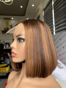 <b>Bob</b> <b>Wig</b> Silky Bone Straight Remy Human Hair Vietnamese Single Weft Weaving Super Double Drawn All Colors Wholesale Price - Product Image 6