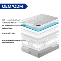 Matelas à ressorts Bonnell King-Size de haute qualité Mousse à mémoire de forme en gel de refroidissement intelligent pour chambres à coucher Technologie de ressorts ensachés en gros