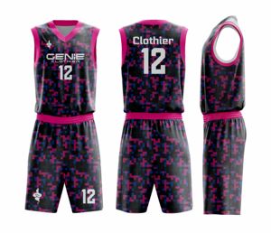 Uniforme d'entraînement de basketball personnalisé avec impression par sublimation, 100% polyester, séchage rapide, respirant, évacuation de l'humidité, fabriqué au Pakistan - Product Image 1