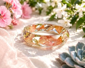 Handmade Resin <b>Bangles</b> with Real Dried Flowers Artistic Hand-painted Fashion Angel <b>Love</b> Style Jewelry Lovers Designer - Product Image 2