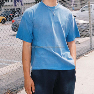 Personalizado 100% algodón Vintage camiseta en blanco hombres piedra lavada de gran tamaño lavado ácido camiseta para hombres - Product Image 2