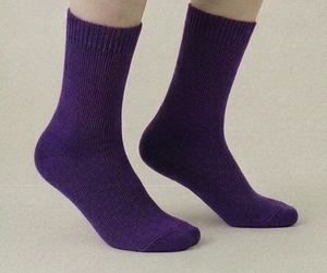 Calcetines de Mujer, Color Morado Sólido, Tejidos, para Uso Diario, Longitud Estándar, Estilo Regular - Product Image 2