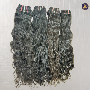 Calidad Premium 100% Natural 26 \ "Black Virgin RAW Temple Extensiones de cabello trenzado Cabello humano Exportaciones directas Chennai - Product Image 3