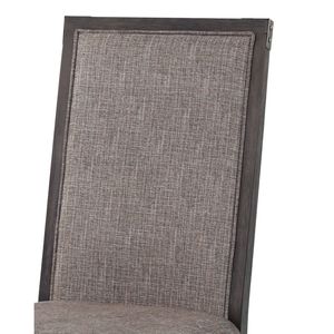 Juego de 2 Sillas de Comedor Modernas de Tela Gris, Sillas Laterales de Cocina con Cojín de Espuma Tapizado para Comedor - Product Image 2