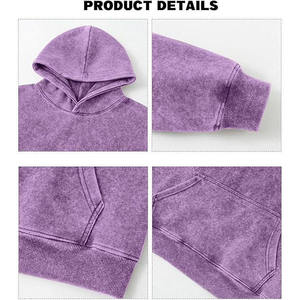 Sudadera con capucha vintage personalizada con lavado ácido y a la piedra, estilo suéter desgastado, efecto descolorido por el sol, corte holgado y unisex para hombre y mujer - Product Image 5