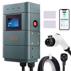 Level 2 Smart EV Charger 240V NEMA14 50 <b>Plug</b> 11.5 kW Adjustable 0-48A On-Board 24 Foot TP for Electric Vehicles <b>WiFi</b> 24 Foot TP - Product Image 1