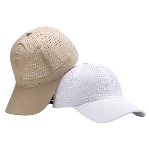 Casquette de baseball unisexe ECONEX SPORTS en maille, couleur unie, respirante, réglable, 6 panneaux, polyester/coton, broderie à la main pour l'extérieur - Product Image 4