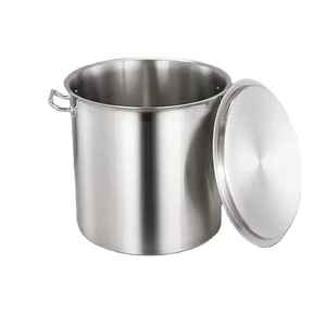 Olla para Sopa de Acero Inoxidable con Tapa de Vidrio, Acabado Dorado, Olla para Caldos, Compatible con Inducción, Utensilios de Cocina - Product Image 4