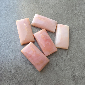 Opale rose AAA+ de grande taille en forme de rectangle, cabochon à dos plat, pierres précieuses calibrées en gros - Product Image 3