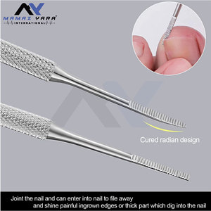 Lot de 2 lime à ongles incarnés et extracteurs avec étui de rangement - Outil professionnel double face 100 % acier inoxydable pour ongles incarnés - Product Image 2