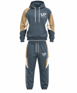 Ensemble de survêtement premium pour homme, bleu, avec sweat à capuche et pantalon de jogging, style streetwear personnalisé, tenue de sport décontractée et mode - Product Image 2
