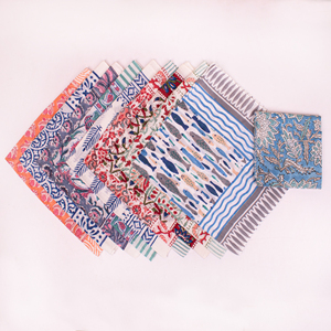 Sustainable Cotton Floral Bandanas Handmade Block Print Breathable <b>Head</b> Neck Band Wrist Band Hair Tie Trendy <b>Wrap</b> for All - Product Image 4