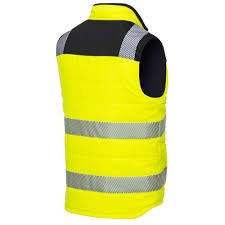 เสื้อกั๊กนิรภัยสะท้อนแสง ANSI Class3 สีเหลืองเรืองแสงแบบตาข่าย ไม่มีแขน พร้อมไฟ LED  ปรับแต่งโลโก้ได้ สำหรับงานก่อสร้าง - Product Image 3