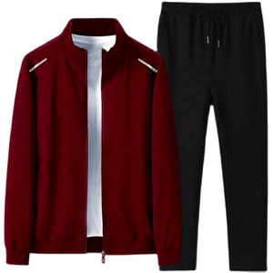 Unisex Tracksuit Solid Color <b>Full</b> <b>Zip</b> <b>Hoodie</b> With Side Pockets Casual Wear Autumn Breathable Polyester Cotton Mix - Product Image 2