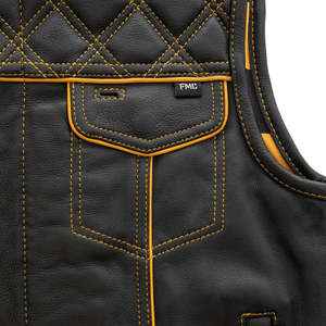 49/51 Wolf Pack - Chaleco de Motocicleta de Cuero/Lona para Hombre (Edición Limitada) - Product Image 3