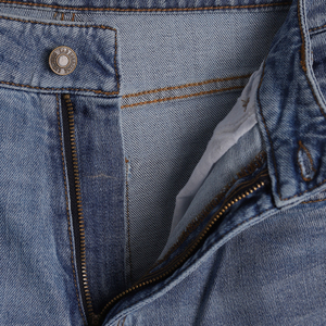 Jean en denim délavé aux enzymes, coupe large, taille haute, extensible, coupe ample, en coton uni, pour usage quotidien décontracté, été et printemps - Product Image 5