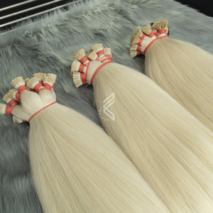 Extensions de cheveux Remy blonds naturels blanchis 100% Itips Cheveux crus vietnamiens Faisceaux de dentelle à donneur unique 20-30 pouces HD Wave Style - Product Image 1