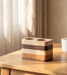Portalápices de Madera Hecho a Mano, Rectangular, Minimalista, Organizador de Escritorio, Suministros de Oficina, Capacidad para Múltiples Dispositivos - Product Image 5