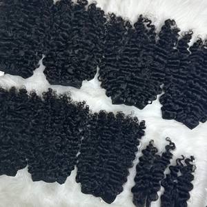 Les meilleurs faisceaux de machine de trame de génie bouclé birman noir brut de cheveux humains 100% complets et épais du Vietnam non traités de Qhair - Product Image 1