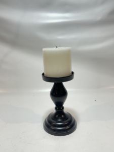 Support de bougie en aluminium fait main de qualité supérieure, texture martelée, support de bougie pilier en métal, artisanat rustique de luxe pour table de mariage - Product Image 3