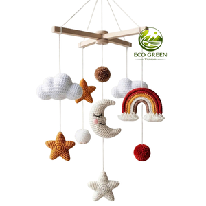 Móvil de Cuna Hecho a Mano con Flores, Pájaros y Letras con Nombre, Decoración Colgante para Cuarto de Bebé - Product Image 2