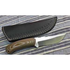 Couteau de chasse artisanal en acier Damas, taille personnalisée et manche en bois, lame fixe, couteau à dépecer pour le camping - Product Image 1