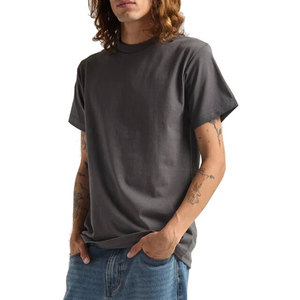 T-shirts à col rond Shaka Wear Style 6oz en coton américain de qualité supérieure, grammage lourd, couleur gris, pour le streetwear, vente en gros - Product Image 2