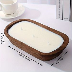 ถ้วยเทียนไม้หอมแบบกำหนดเองขายส่ง ถ้วยไม้ลายไม้ธรรมชาติ ขนาดใหญ่ ใช้งานได้นาน หลายไส้เทียน ถ้วยขี้ผึ้งไม้หรูหรา ถ้วยใส่ขนม - Product Image 5