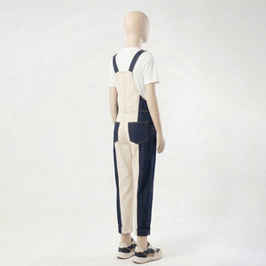 Mono casual de tirantes para mujer, 100% algodón, estilo veraniego, largo hasta la rodilla, con peto, de moda, novedad. - Product Image 2