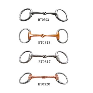 GOLDEN Embout de bouchement articulé en acier inoxydable Eggbutt, couleur personnalisable avec logo, pour l'entraînement équestre - Product Image 2