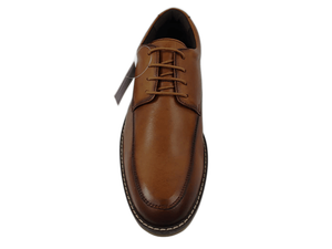 Chaussures Oxford en cuir véritable marron pour homme, bout rond, lacets, respirantes, à porter toute l'année - Product Image 5