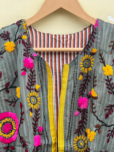 Indian Handmade Cotton Eco-Friendly Breathable <b>Winter</b> <b>Quilted</b> Regular Jacket Indian Waistcoat Embroidery Vest Reversible Boho - Product Image 5