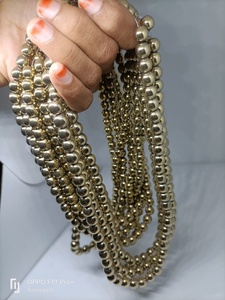 Natural Golden Pyrite Bead Strand Round Gemstone Crystal Beads Polished Loose Stone Wholesale - Product Image 3