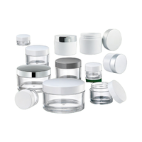 Série EP – Pots en plastique PETG à paroi épaisse avec bouchon à vis, tailles 5ml-300ml, pour soins de la peau, cosmétiques, crème pour les yeux, lotion, masque facial, sérigraphie